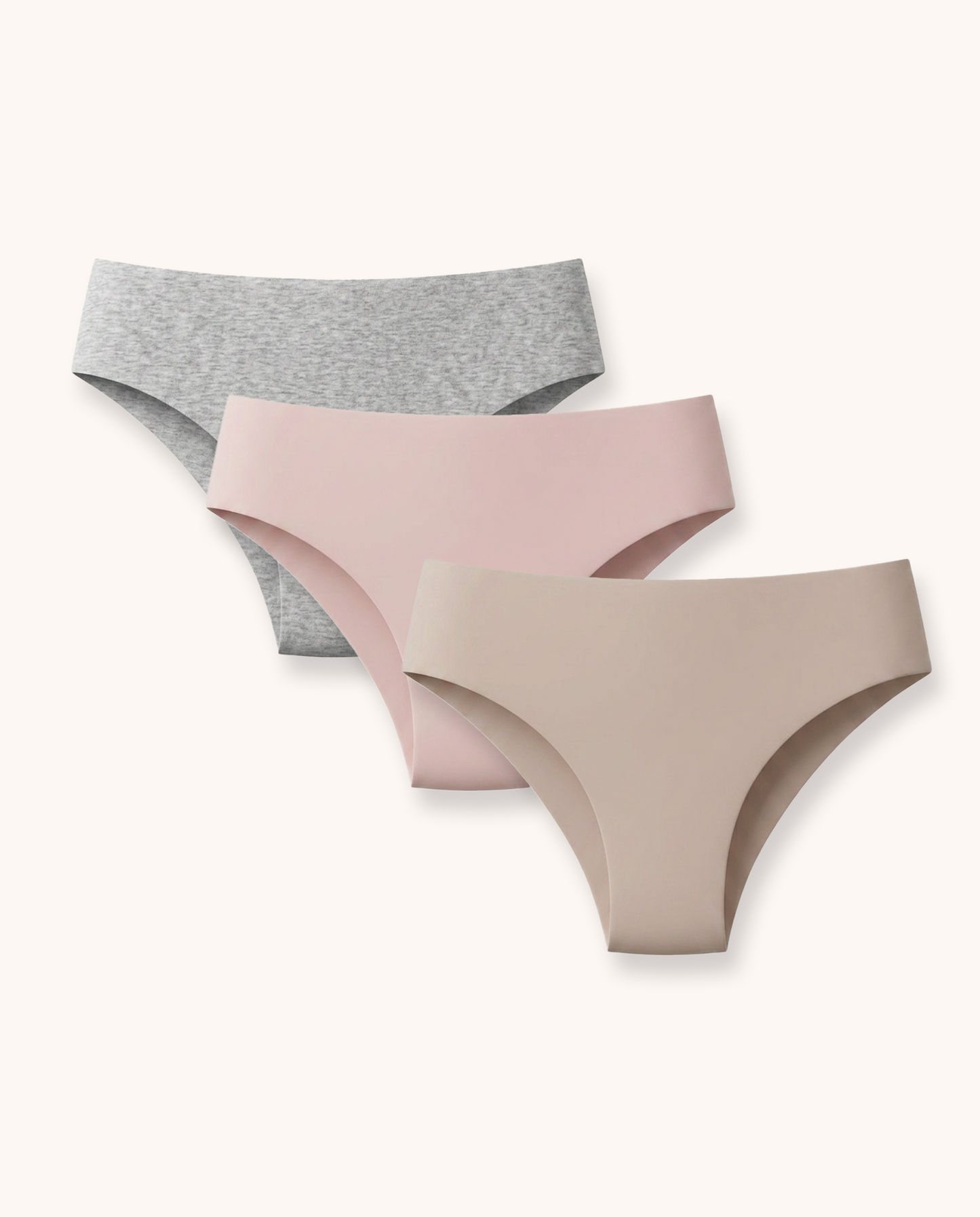 Grey, Light Pink & Nude Panties