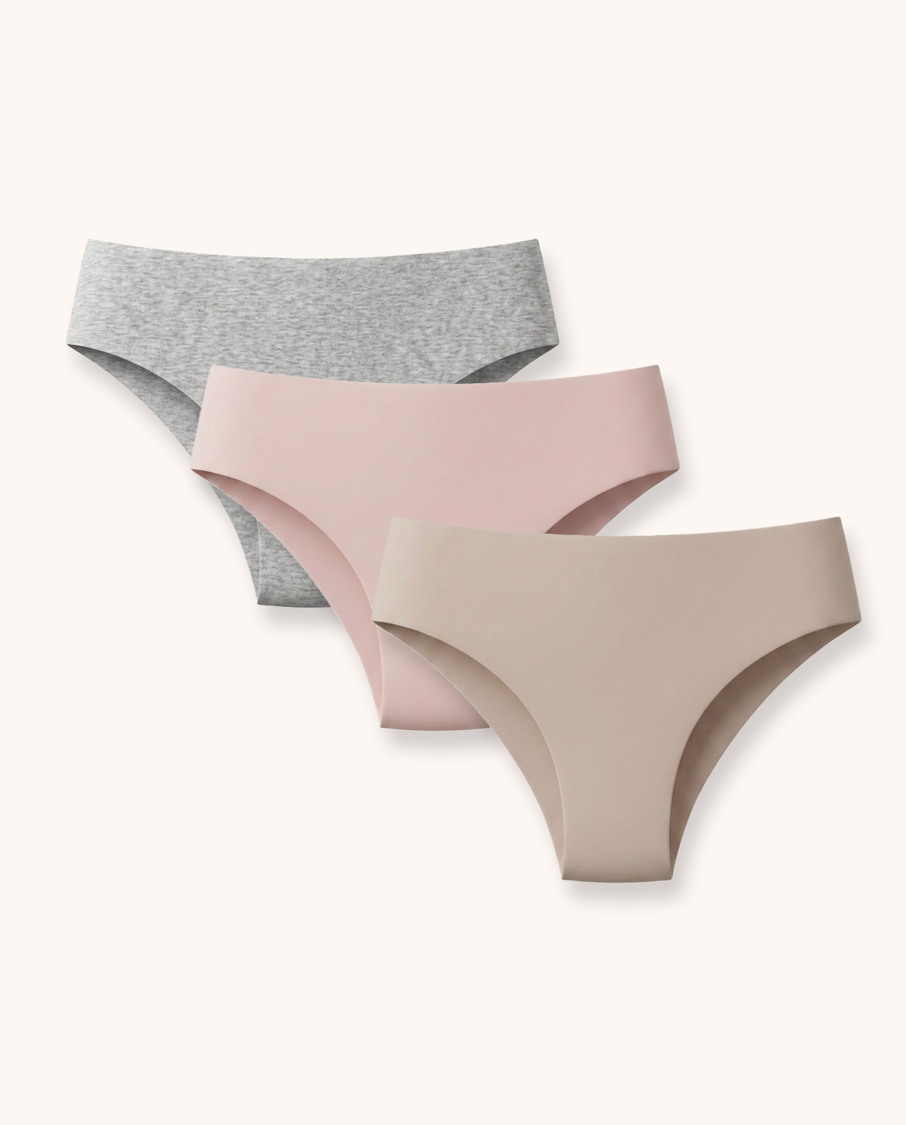 Grey, Light Pink & Nude Panties